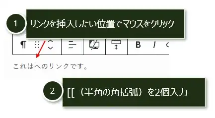 リンクを挿入するショートカットキー