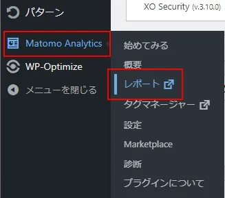 「Matomo Analytics」のレポート画面のデフォルトを今日に変更する