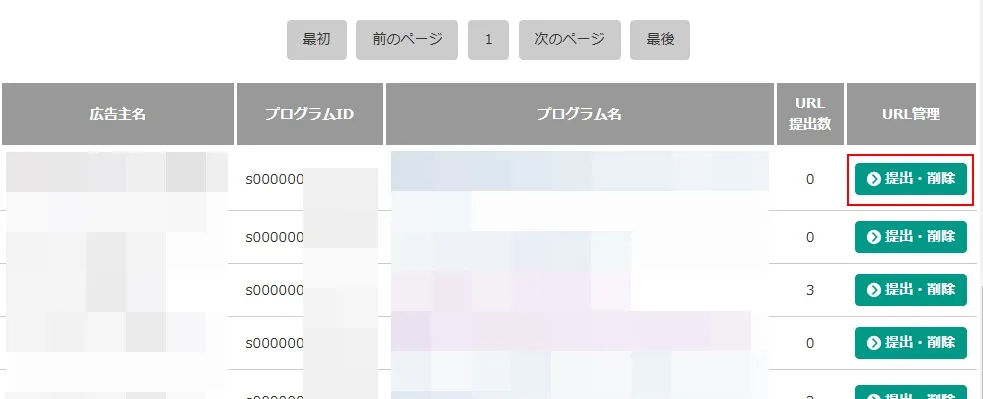 広告掲載URLを広告ごとに提出する