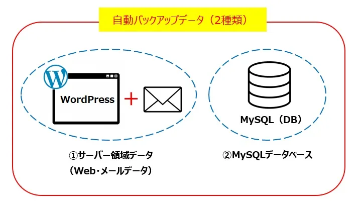 エックスサーバーの自動バックアップデータの種類